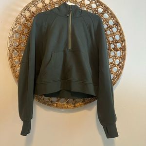 Lulu scuba oversized half zip hoodie